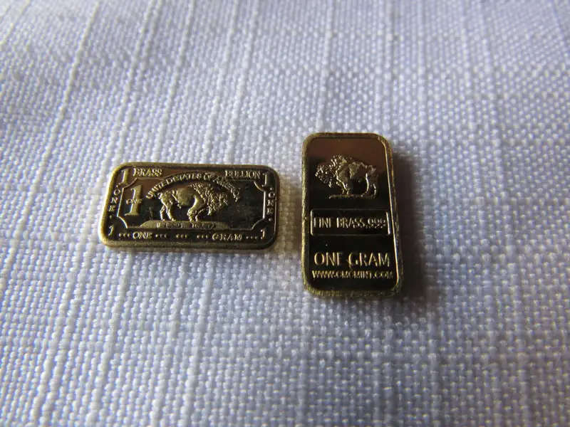 1 Gram fine Brass Bullion Bars