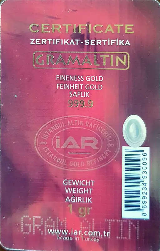 Istanbul Refinery 1Gram gold