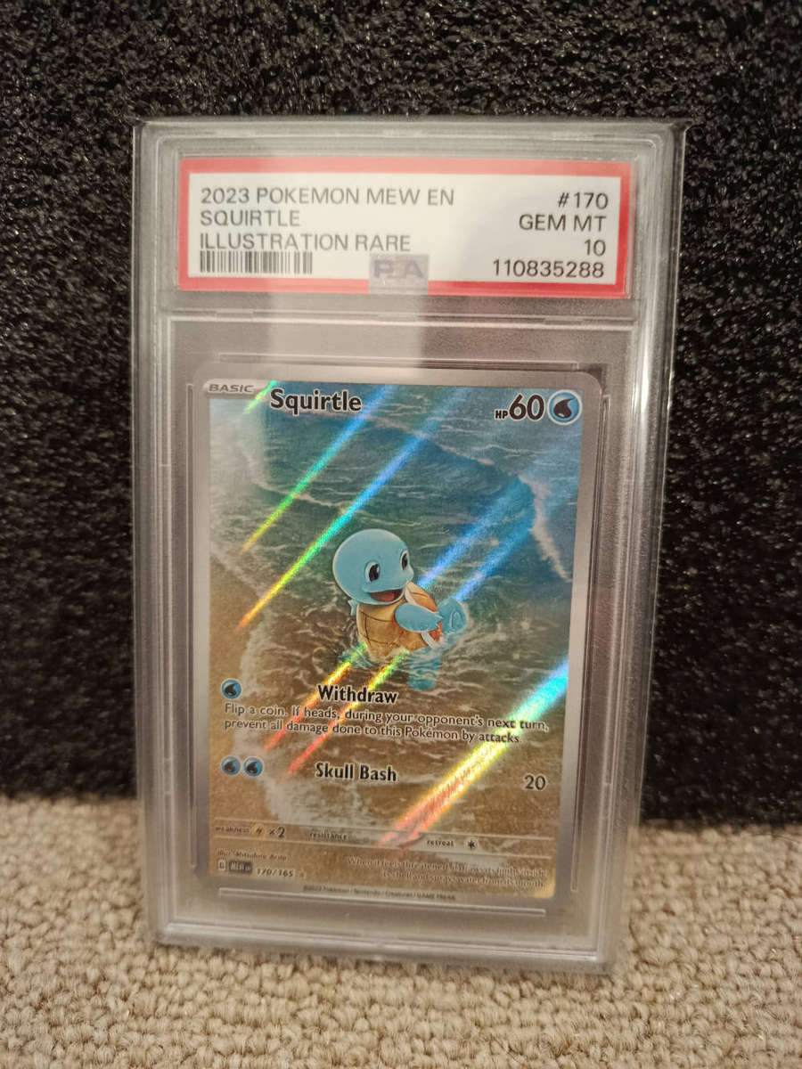 Pokémon TCG  Squirtle 170/165 Scarlet & Violet 151 Illustration Rare  PSA 10 Gem Mint