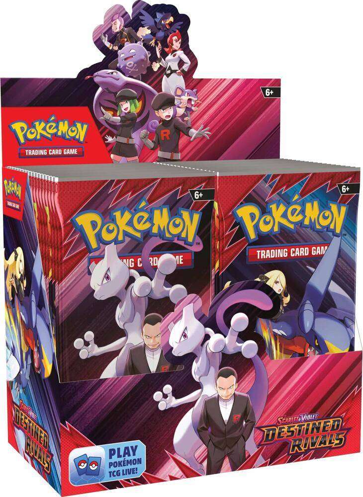 Pokémon Destined Rivals Booster Box - Includes Acrylic Protector Box