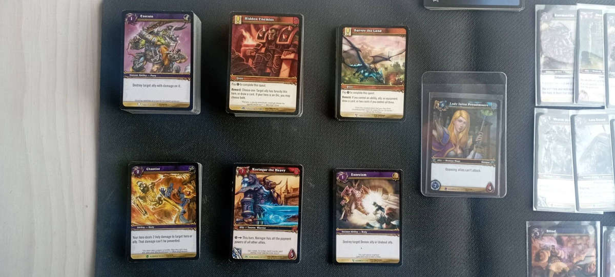 World of Warcraft TCG Collection  Approx 290 Cards  Incl Epic Jaina Proudmoore