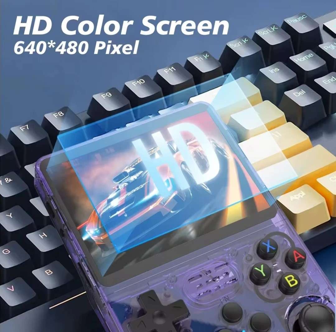 R36S Retro Handheld Video Game Console - 64GB Green