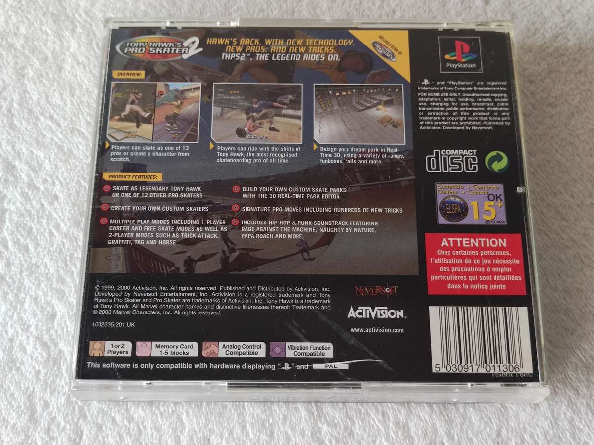 Tony Hawk's Pro Skater 2 - PS1 / Playstation One Game (PAL)