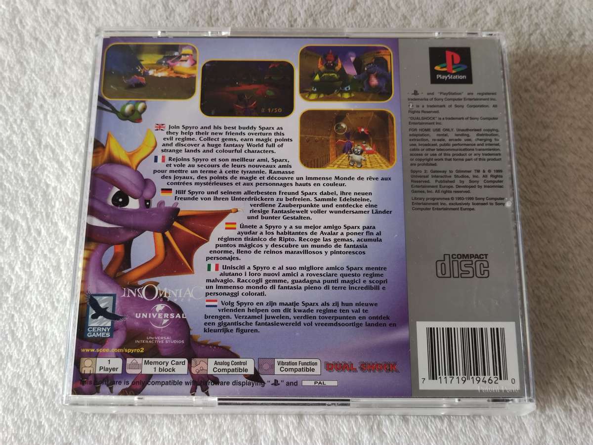 Spyro 2: Gateway To Glimmer - PS1 / Playstation One Game (PAL)