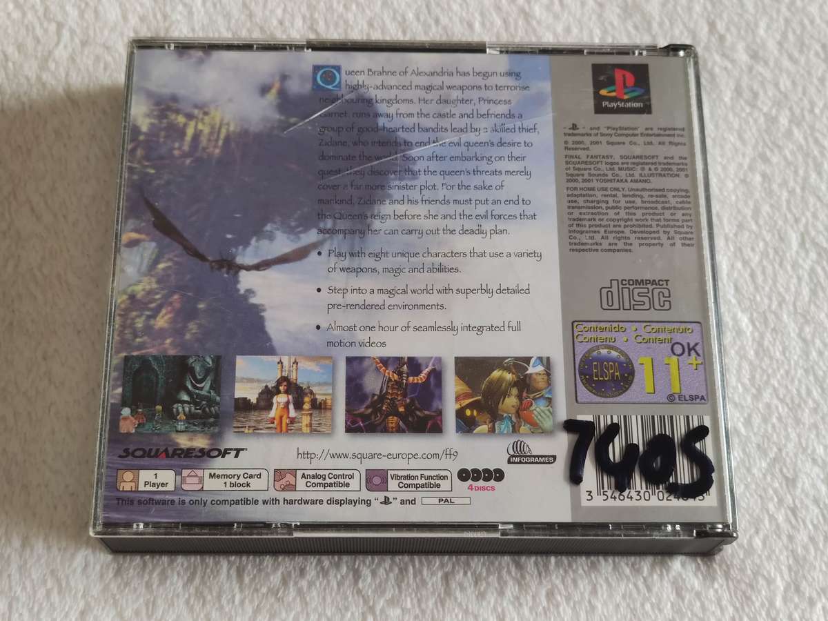 Final Fantasy IX - PS1 / Playstation One Game (PAL)