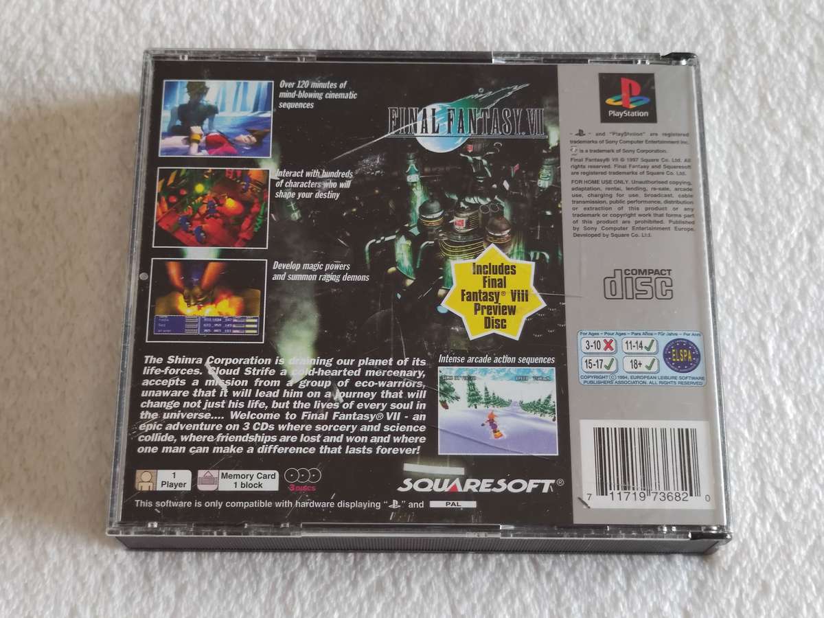Final Fantasy VII - PS1 / Playstation One Game (PAL)