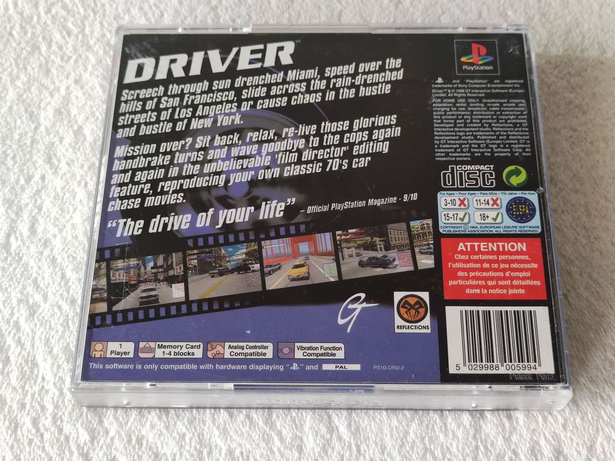 Driver - PS1 / Playstation One Game (PAL)