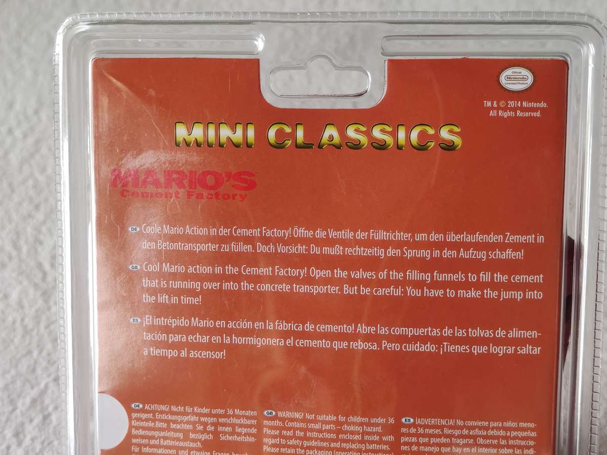 Nintendo Mini Classics Mario's Cement Factory - Game & Watch