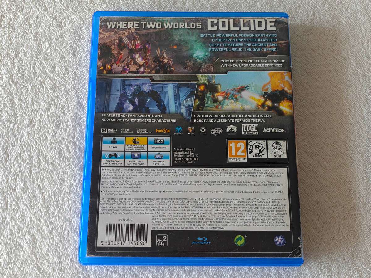 Transformers Rise Of The Dark Spark - PS4 / Playstation 4 Game