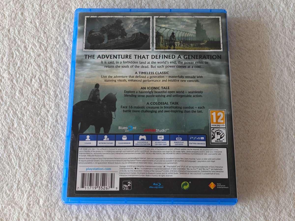 Shadow Of The Colossus - PS4 / Playstation 4 Game