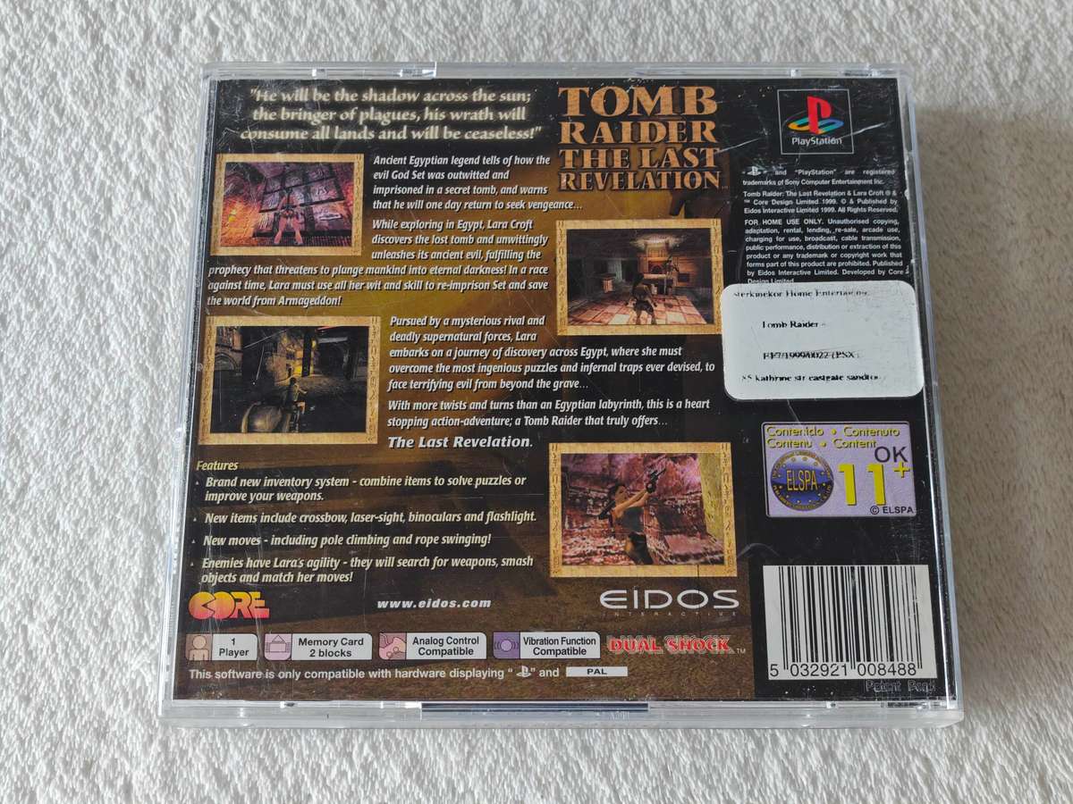 Tomb Raider: The Last Revelation - PS1 / Playstation One Game (PAL)