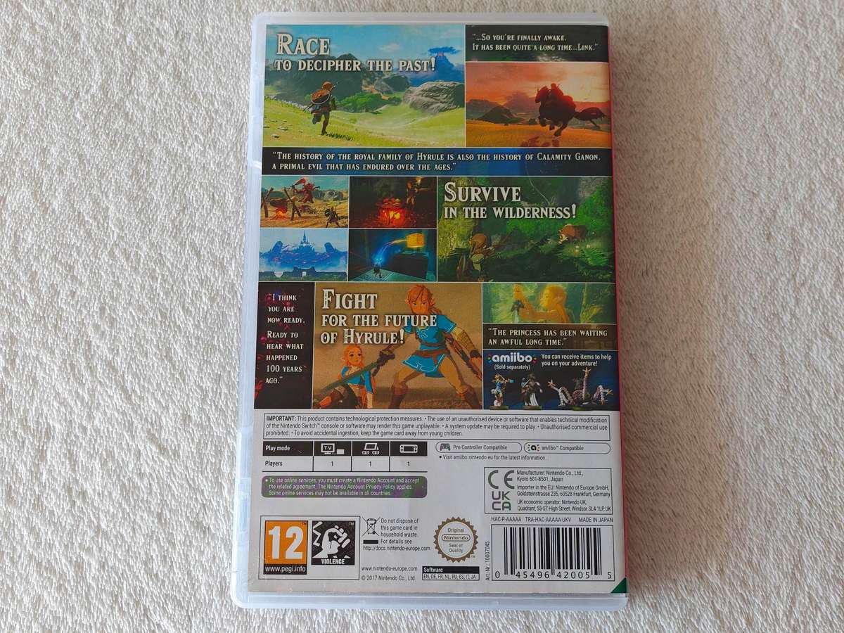 The Legend Of Zelda: Breath Of The Wild - Nintendo Switch Game