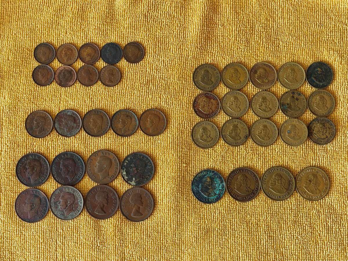 Various South African coins (41 coins total)