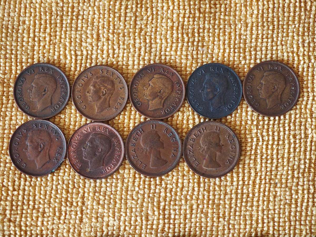 Various South African coins (41 coins total)