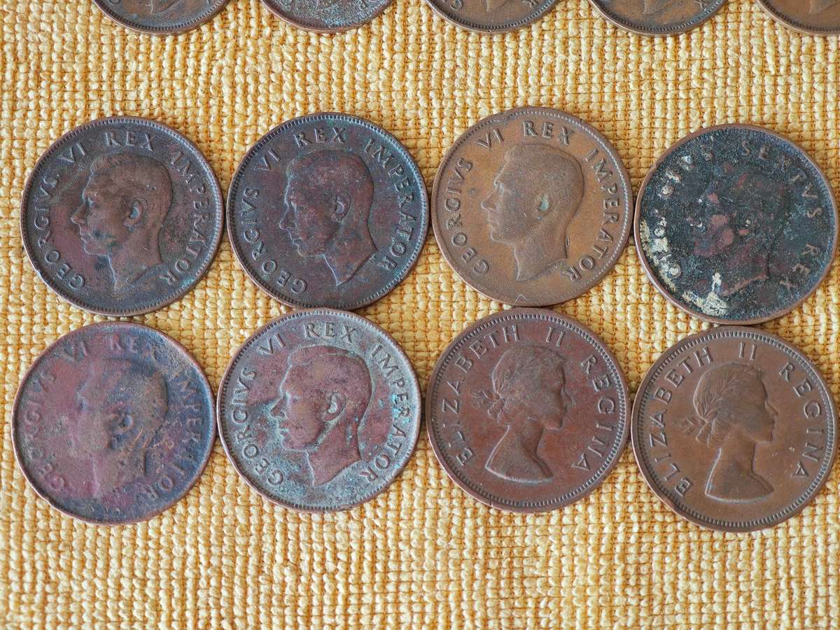 Various South African coins (41 coins total)