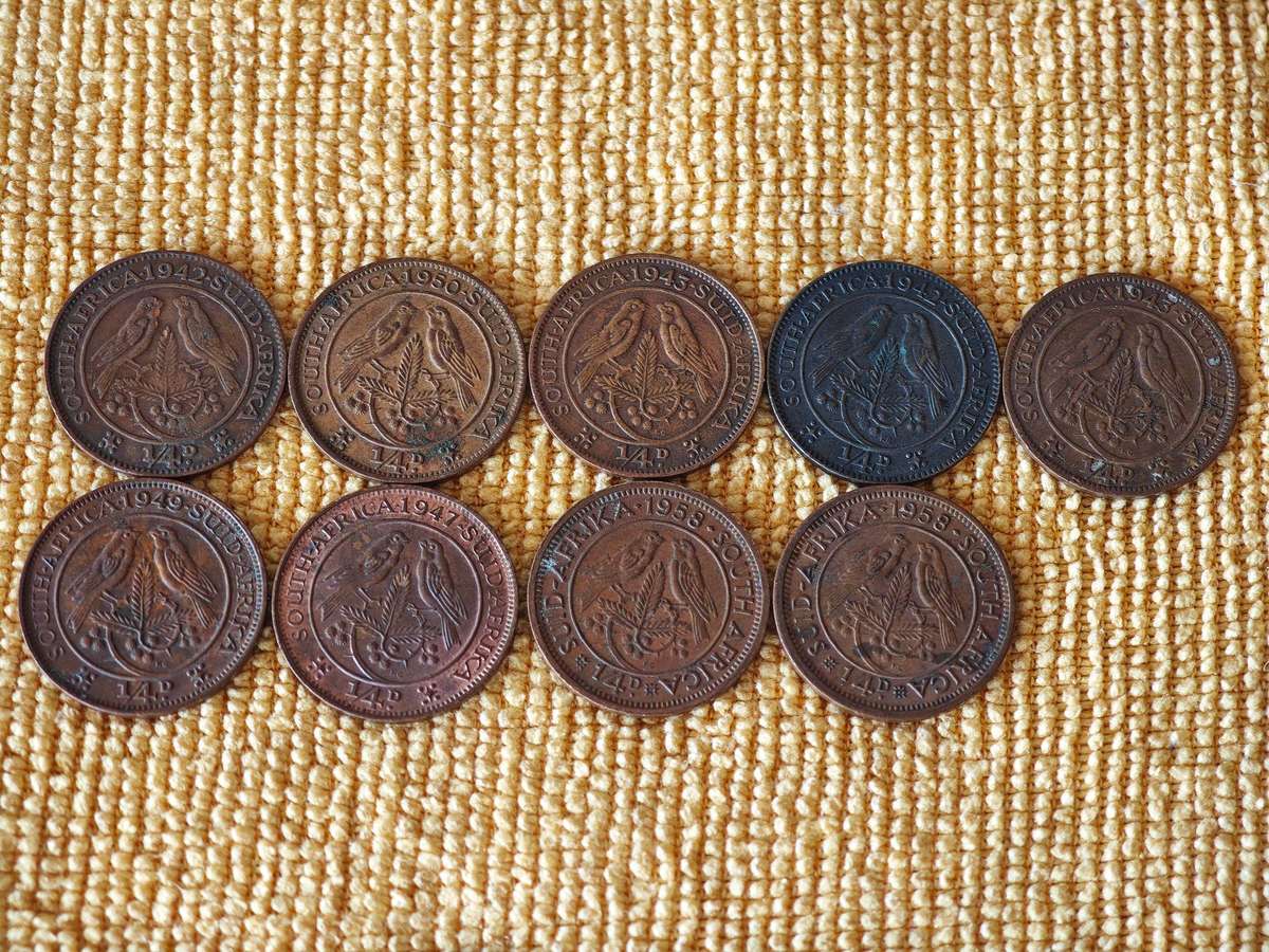 Various South African coins (41 coins total)