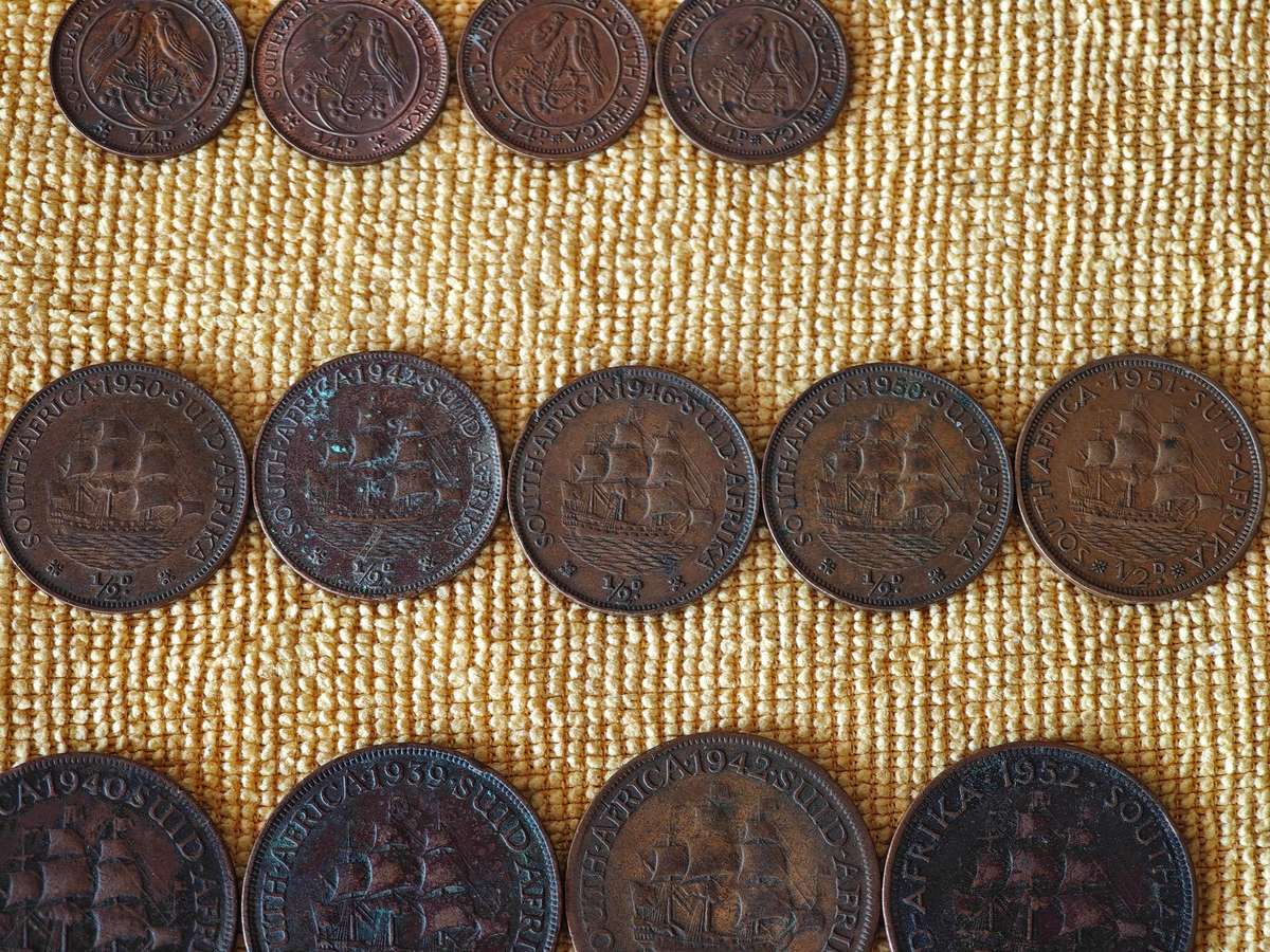 Various South African coins (41 coins total)