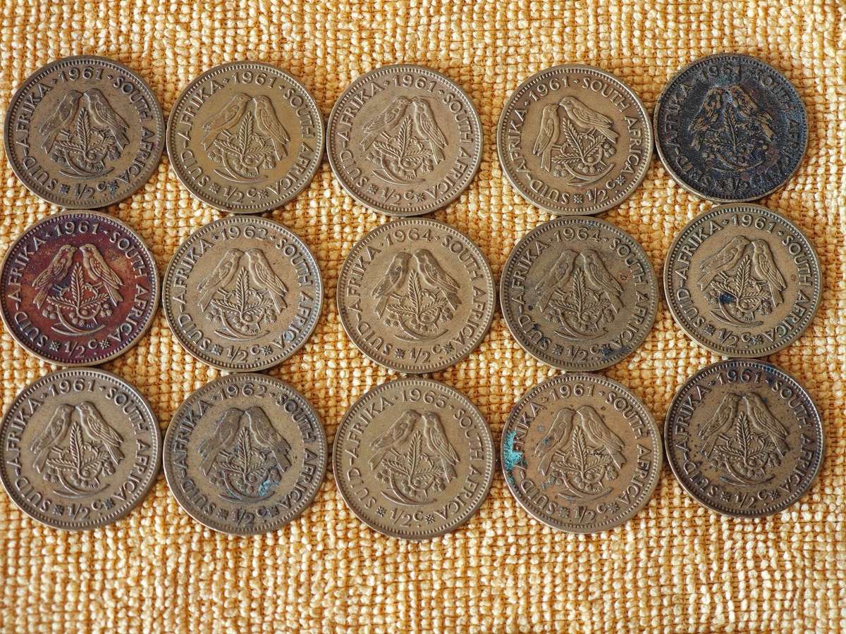 Various South African coins (41 coins total)
