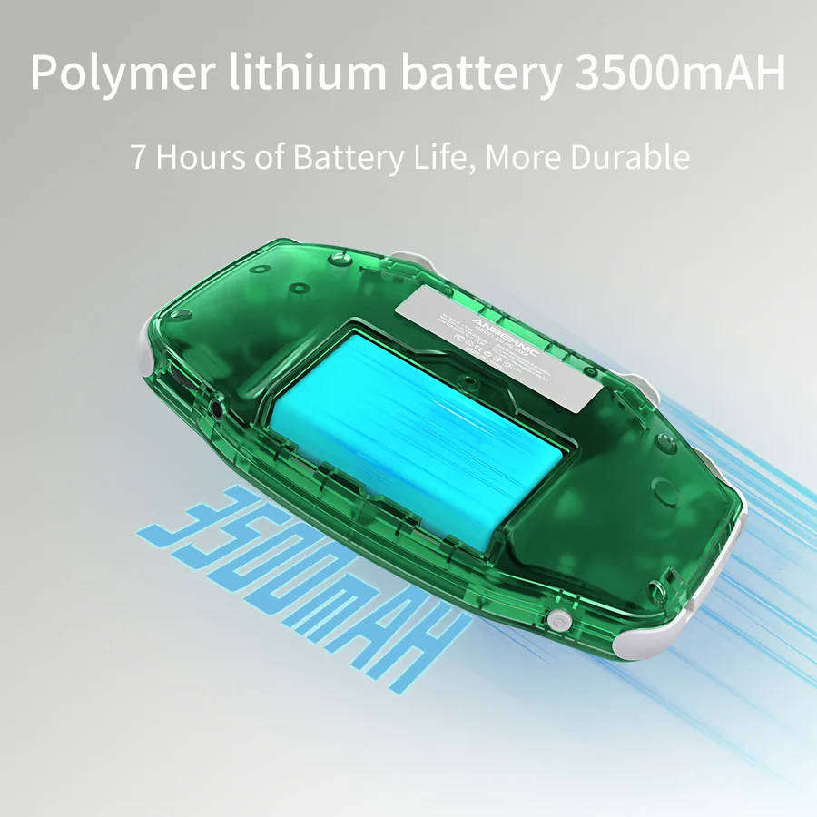 Anbernic RG 34XX Portable Retro Handheld Game Console 64GB Transparent Red