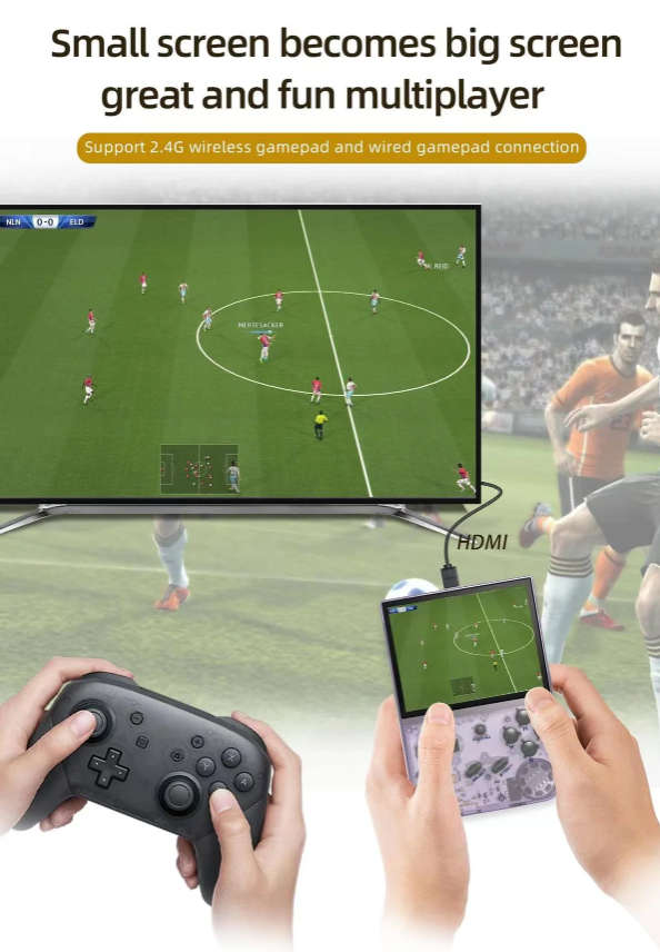 Anbernic RG35XX Portable Retro Handheld Game Console 64GB Transparent White