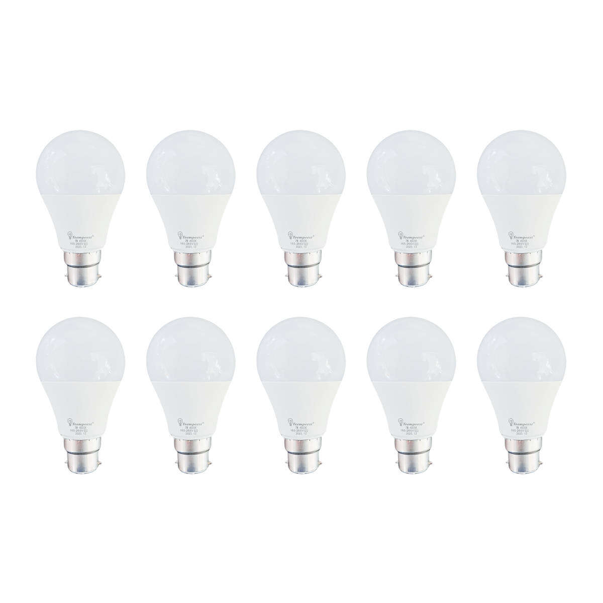 TLI 9w LED Bayonet 6000k Light Bulb - 10 Pack