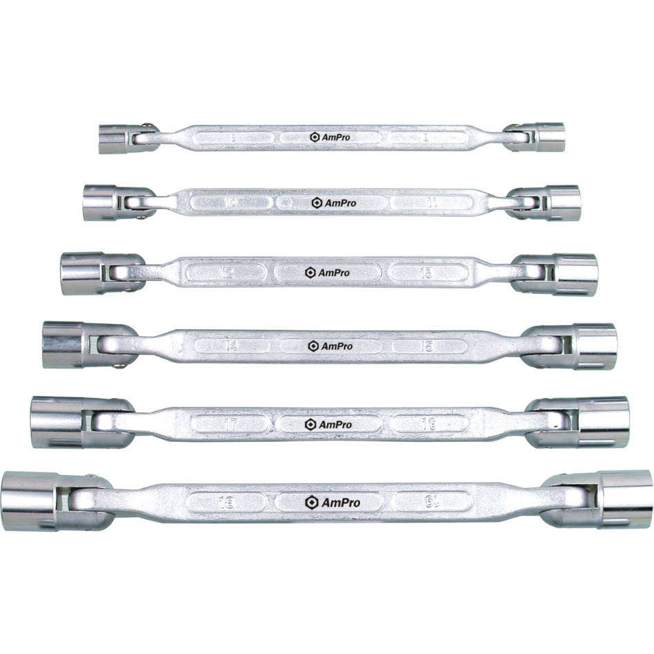 Ampro 6 Piece Swivel Socket Set