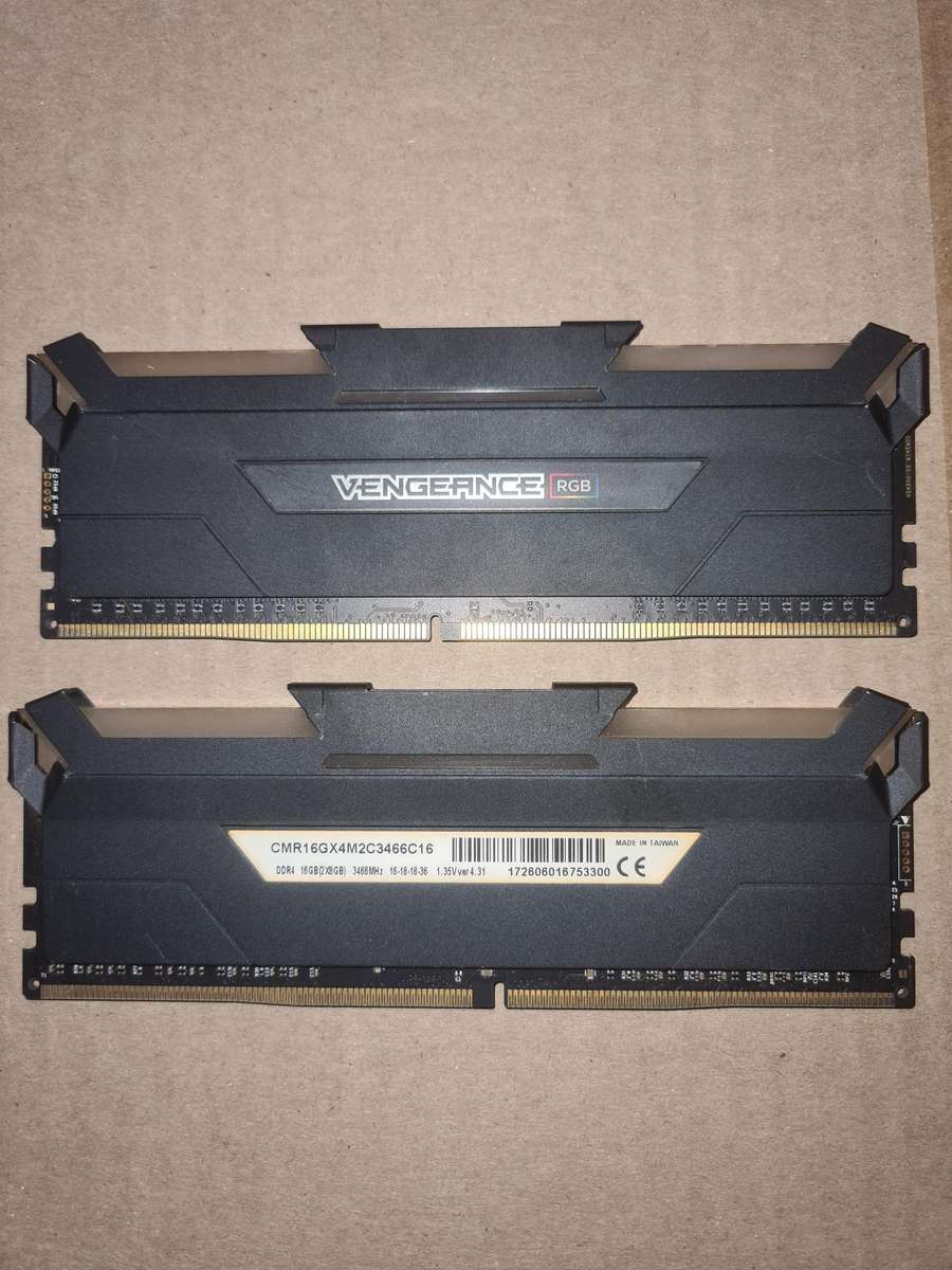 CORSAIR VENGEANCE RGB 16GB (2 x 8GB) DDR4 DRAM 3466MHz C16 Memory Kit