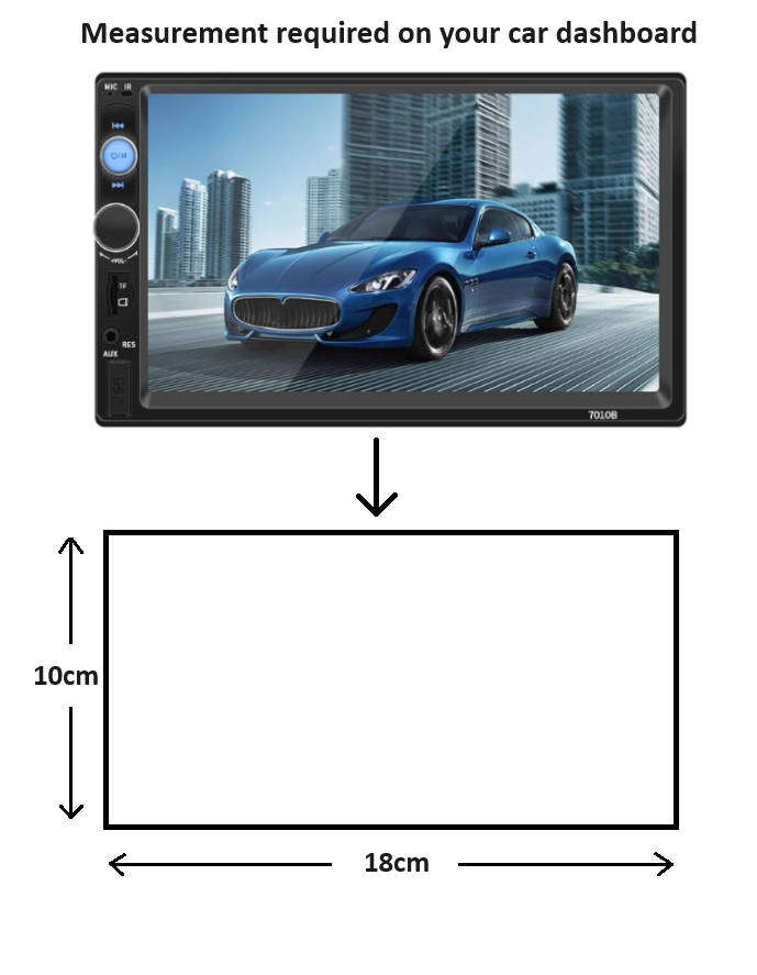 7" Touch Screen Car MP3/MP4 Video Player. Bluetooth, Handsfree, USB, SD, Aux, FM Radio