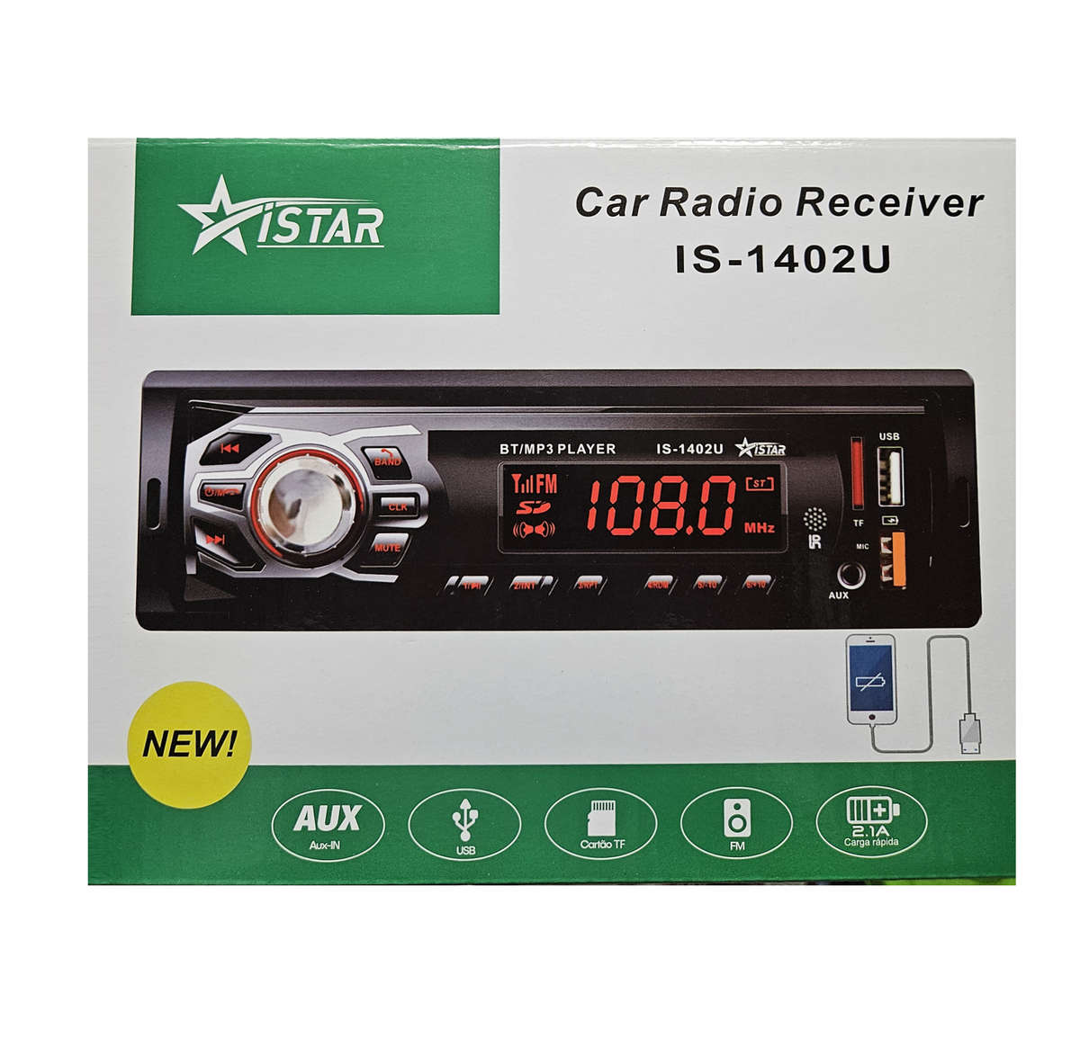 Bluetooth Car Radio. Dual USB, MP3, SD, Aux, FM Radio.