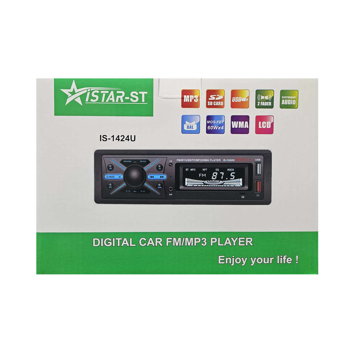 Bluetooth Car Radio MP3 Player. Handsfree, USB, Micro SD, AUX.