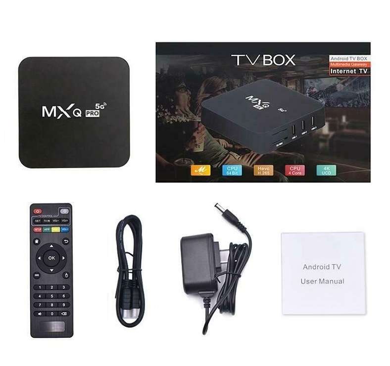 MXQ PRO Smart Android Tv Box. 4K, Wifi, OS version 12.