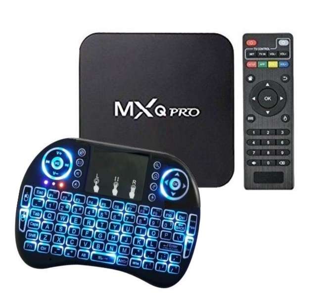 MXQ Pro Tv Box + Mini Backlit Keyboard.