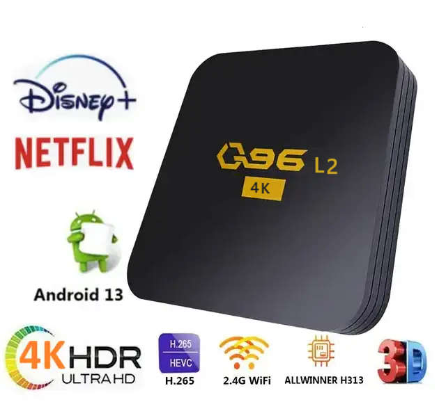 Q96-L2 Mini Tv Box. Android 13, 4K UHD, 16GB Storage, 2GB Ram.