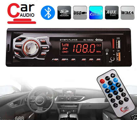 Bluetooth Car Radio. Dual USB, MP3, SD, Aux, FM Radio.
