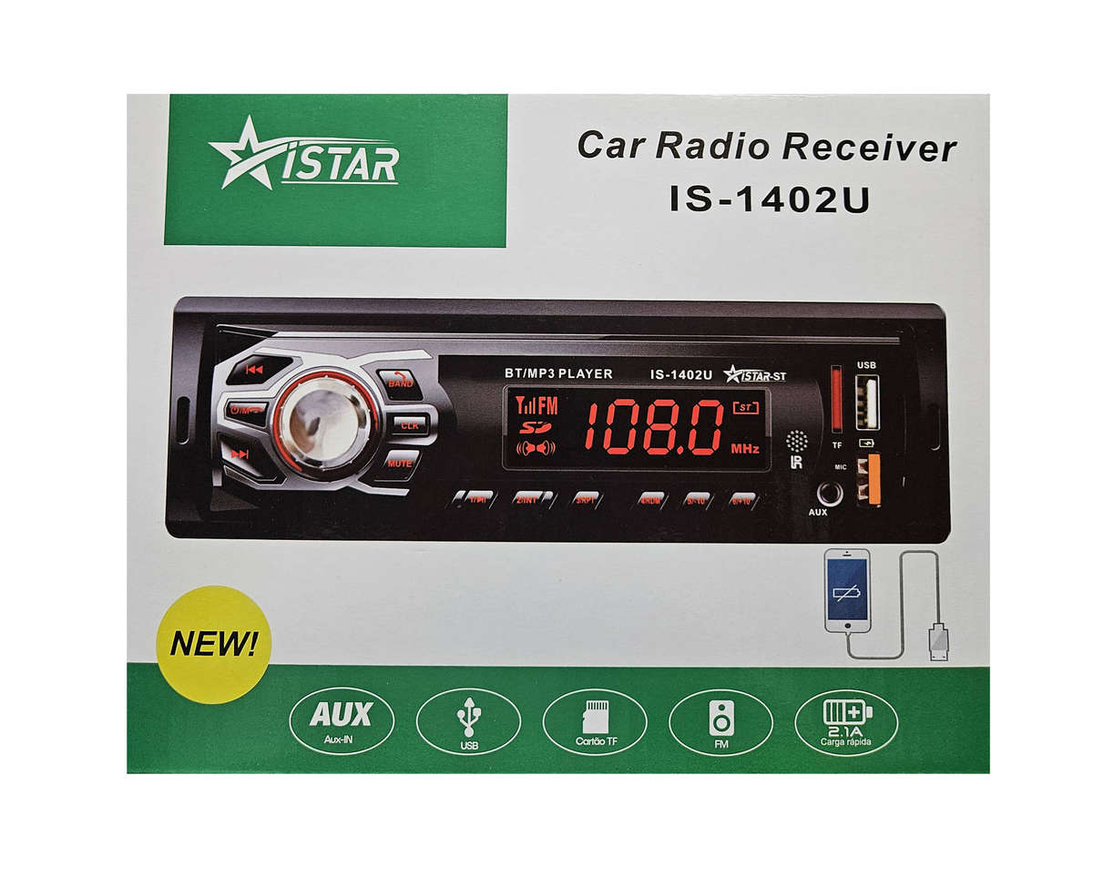 Bluetooth Car Radio MP3 Player. Handsfree, USB, Micro SD, AUX.
