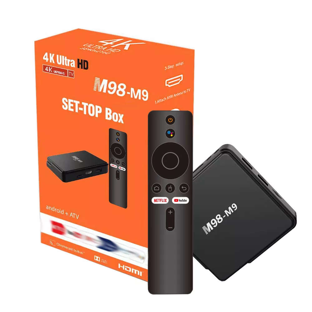 M98 Mini Tv Box With AI Voice Control, Bluetooth, 16GB Storage, 2GB Ram.