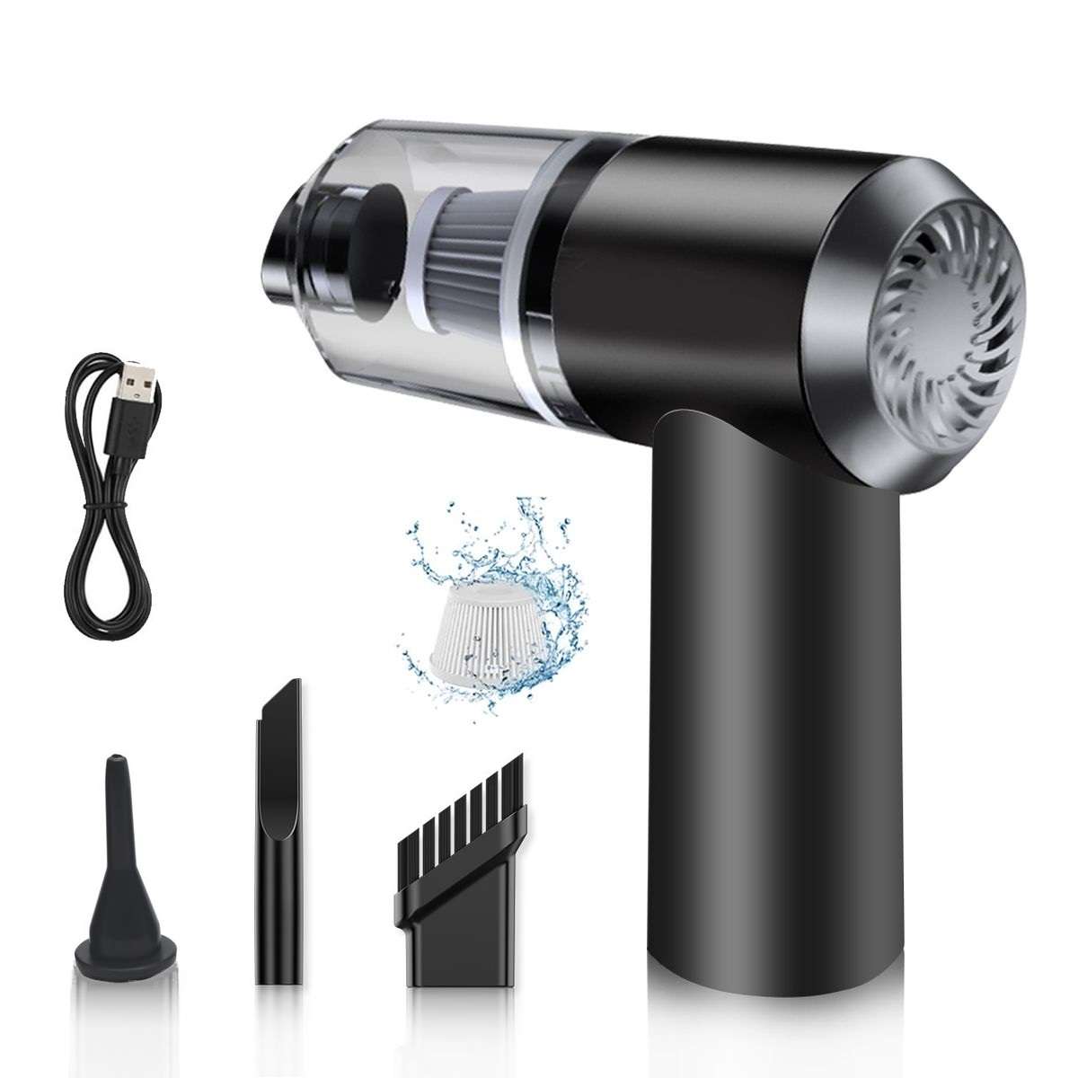 Handheld Rechargeable Mini Vacuum Cleaner With Blower Function.