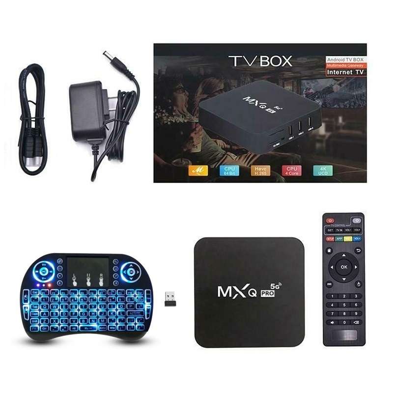 MXQ Pro Tv Box + Mini Backlit Keyboard.