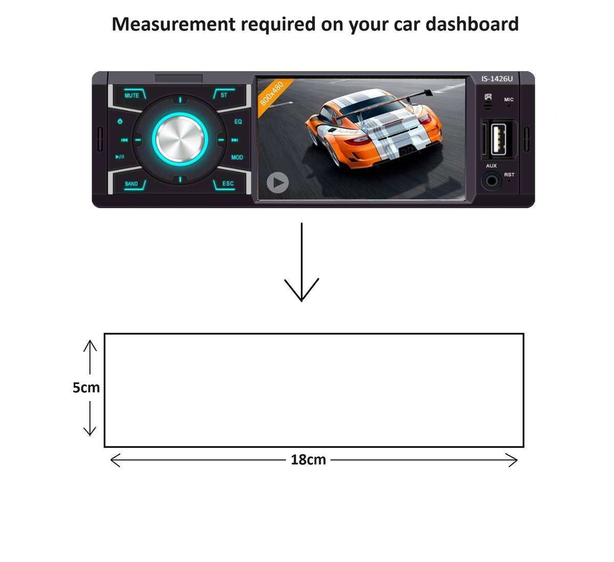 4.1" Car MP4 Video Player, BT, Handsfree, USB, SD, Aux.
