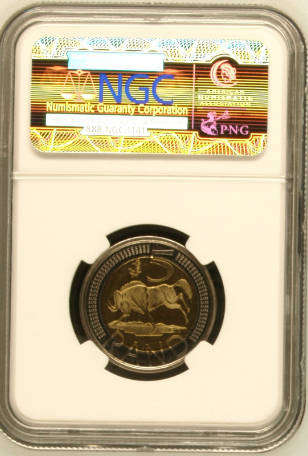 2004 'Oom Paul' R5 with Coin World mintmark, NGC graded MS65