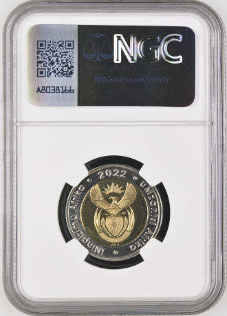 2022 'Oom Paul' R5 with Coin World mintmark, NGC graded PL67
