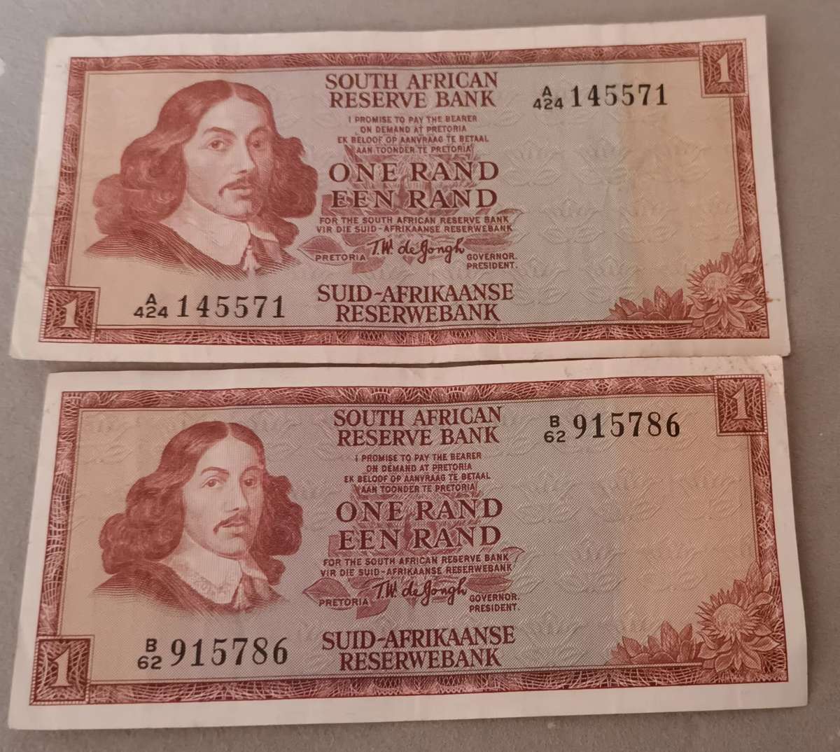 TW de Jongh R1 Notes. 1967 A series & 1973 B series.