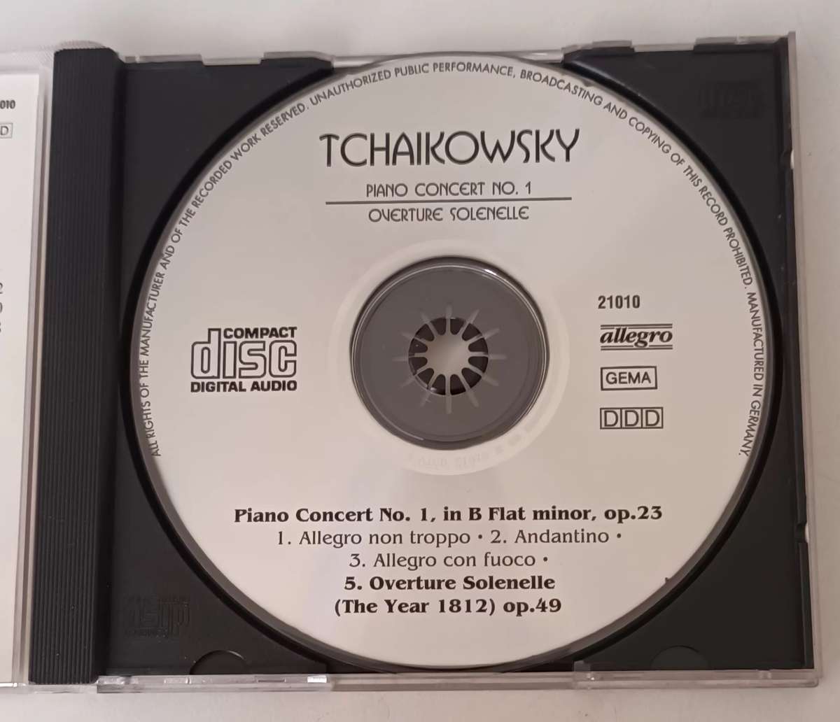 Tchaikowsky - Piano Concert No.1 CD