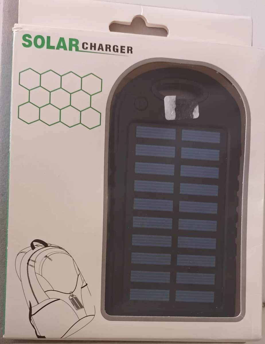 Solar Charger Portable Dual USB Solar Battery Charger Power Bank.