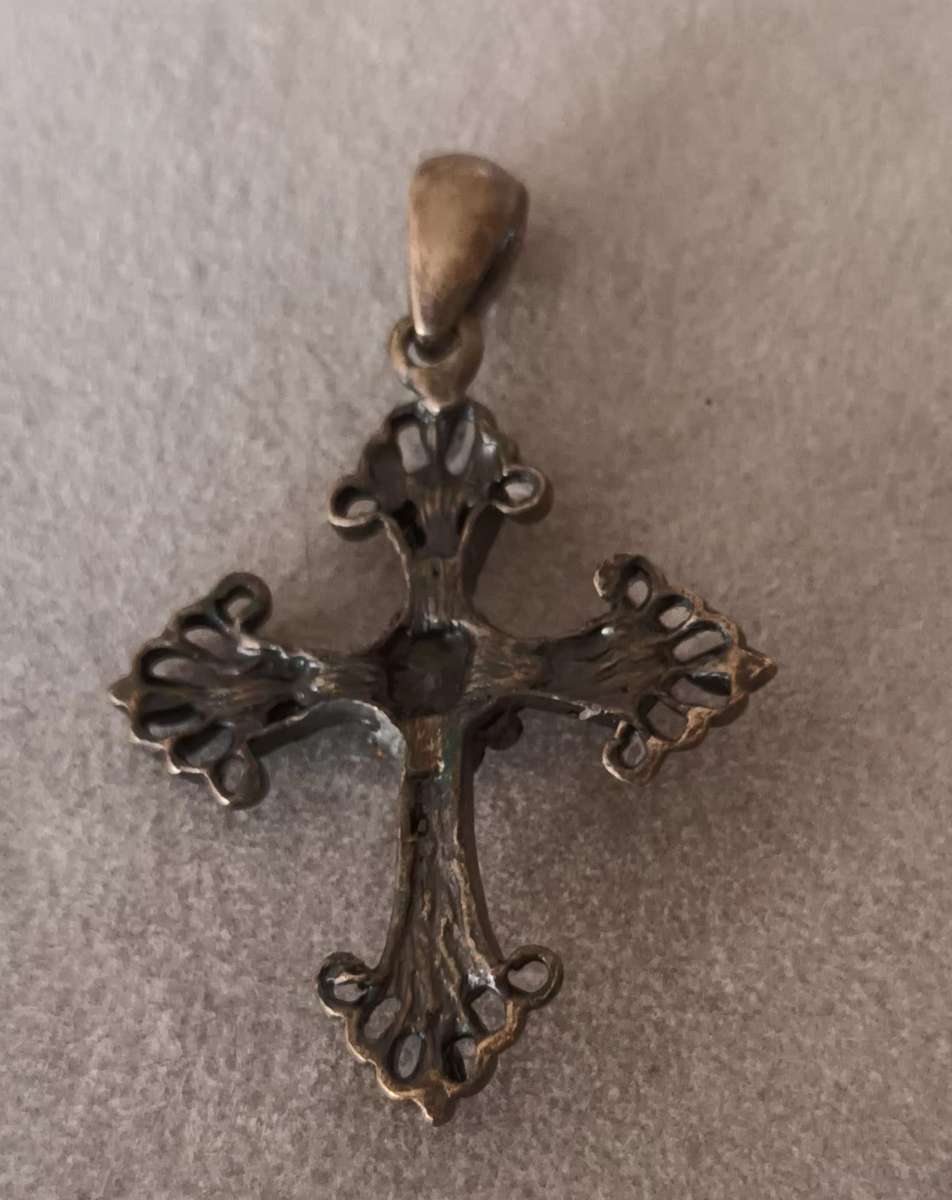 Stunning Brass Cross Pendant. 45x35mm.
