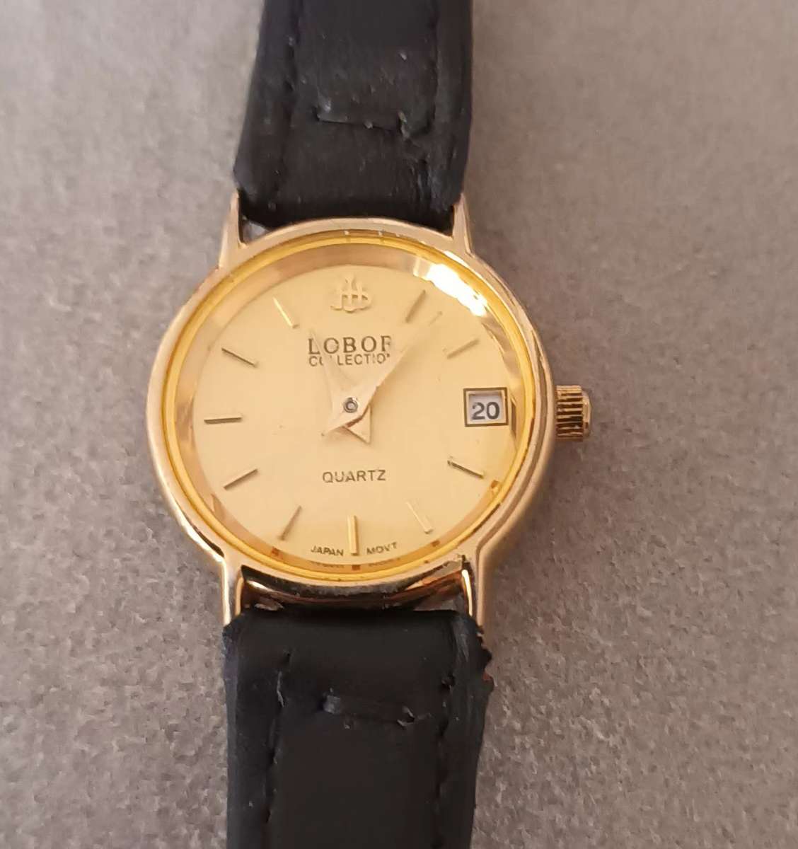 LOBOR COLLECTION QUARTZ WATCH. JAPAN MOVEMENT. 23K GOLD PLATED.