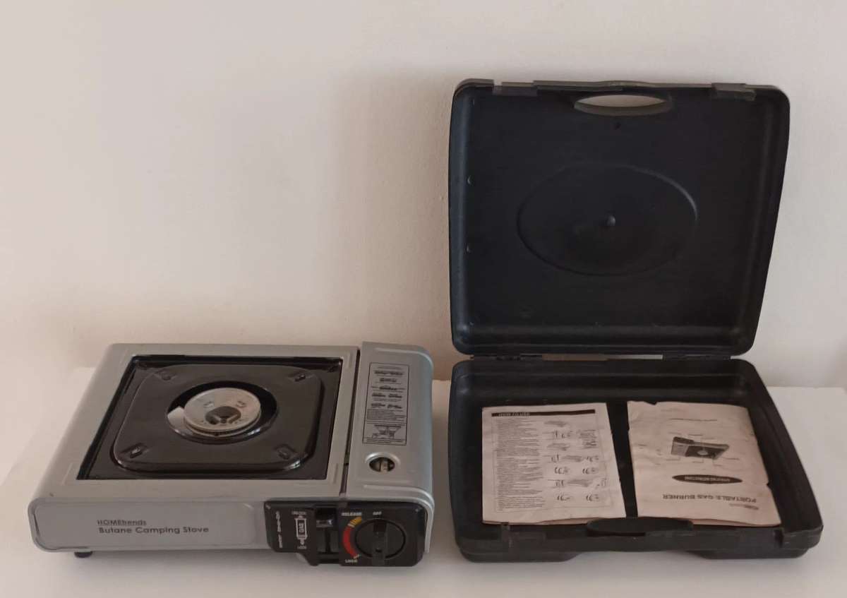 Butane Camping Stove in Case with Gas.