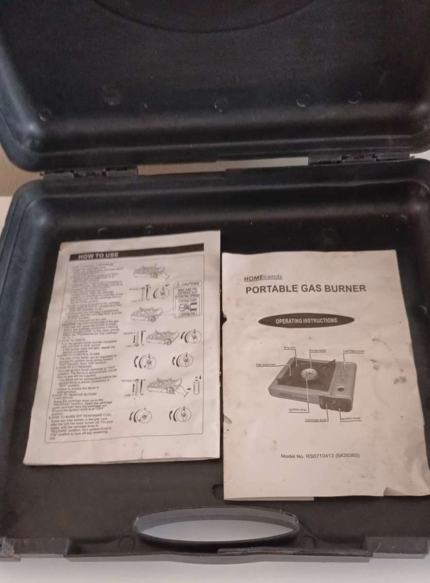 Butane Camping Stove in Case with Gas.