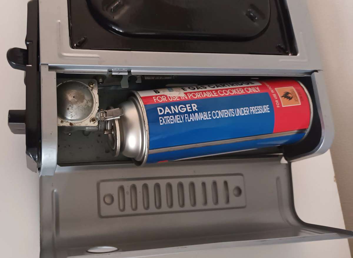 Butane Camping Stove in Case with Gas.