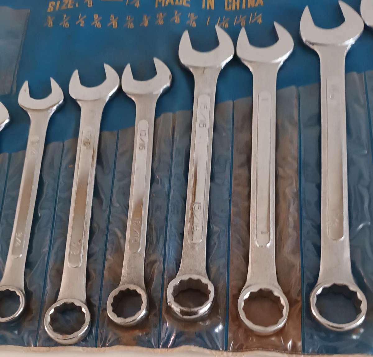 10 Piece Heavy Duty Combination Spanner Set. Never Used. From 31.75mm to 15.87mm.